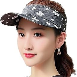 Women's Cotton Floral Printed Visor Cap 25sfv-03 (Black_Free Size) (Pack of 1)-image-3