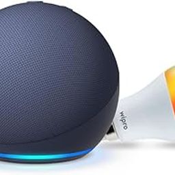 Amazon Echo Dot (5th Gen, Blue) Combo with Wipro 12W LED Smart Color Bulb-14
