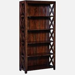 Excel International Solid Sheesham Wood Book Shelf – Provincial Teak Finish, H72 x W35 x D16 Inches | Multi-Tier Storage Rack | Book Shelf |Wooden Book Shelve-28