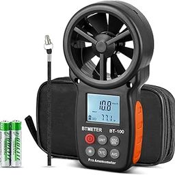 BTMETER Digital Anemometer Handheld - BTMETER BT-100 Wind Speed Meter Gauge, Accurately Measure Wind Temperature Speed CFM with MAX/MIN/AVG, Backlight LCD for Shooting, HVAC, Drone Flying-15
