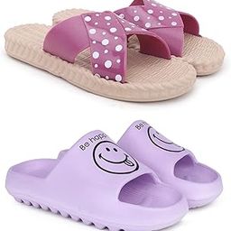 Combo Pack of 2 Slipper/Flip Flops/Slides/Clogs/Sandals for Women (Jute Vs YW-Smiley)-image-43