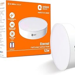 Orient Electric 12W Rimless LED Surface Panel Light | 990 Lumens | Wide Voltage Operation | Up to 4.0 kV Surge Protection| Cool White Light| BIS Certified | Made in India| Pack of 1-18