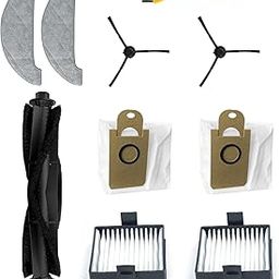 Replacement Parts for VIOMI S9 Robot Vacuum Cleaner Accessories Kit, 1 Main Roller Brush 2 Mop Pad 2 Dust Bag 2 Filter 2 Side Brush-19