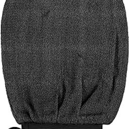 Red Square Exfoliating Glove Body Scrubber Exfoliator 1PC Korean Washcloth Skincare Remover Deep Scrub Loofah Cleansing Mitts Exfoliate Cloth Exfoliation Scrubbing Bath Shower Soap Sponge Hand Towel (Black)-10
