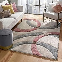 MAHAZAN RUGS Handwoven Festive 3D Collection of Microfiber Fluffy & Plush Shaggy Rugs & Carpets for Bedroom & Living Room, 2 inch Thickness Size- 2X6 Feet-image-26