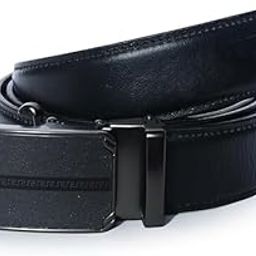 Reversible Leather Belt for Men with Auto Lock Buckle, 44" Length Size, Ideal for Formal & Casual Wear-picture-19