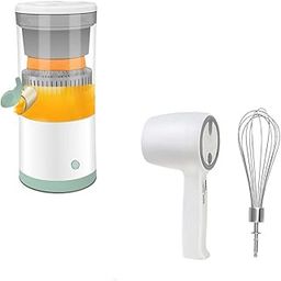 Combo C1033 - Wireless Citrus Juicer, Orange Squeezer with USB Charging & Electric Cordless Hand Mixer Small Household 3 Speed Changing Whisk for Kitchen-11
