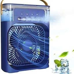 SHIVATMIKA Portable Mini Cooler Rechargeable Air Conditioner Water Cooler Small AC for Office, Home Cooling, Summer Fan USB Compatible 3 Fast Speed and 7 Colors LED Light-image-39