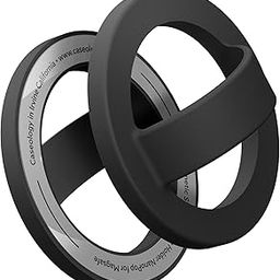 CASEOLOGY by Spigen Magsafe Magnetic Ring Holder with Loop Grip Compatible with iPhone 15 Series, iPhone 14 Series, 13 Series, 12 Series (Silicone l Black Sesame)-image-4