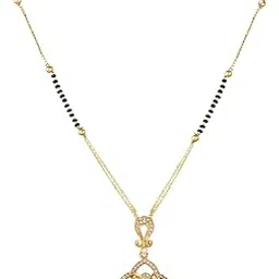 aadita Daily Mangalsutra Gold Plated and American Diamond Mangalsutra for Women (Golden) (DT1952MS)-picture-43