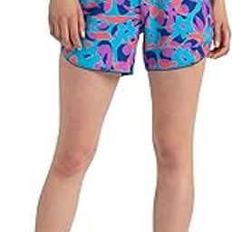 Women's 4 Way Comfort Stretch Leisure Printed Watershorts with Side Pockets | 100% Recycled Polyester | Water Repellent | Water Draining Mesh | Leisure Beachwear Shorts-picture-5