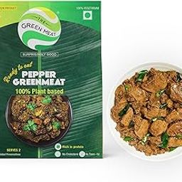 Greenmeat Pepper Roast | Ready to Eat Curry | 100% Plant Based & Vegetarian Meat Substitute | Rich in Proteins & Fibres | No Preservatives | Pack of 1 (250g)-41