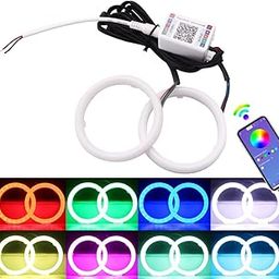 Vagary 60Mm Angel Eyes Ring Light For LED Headlight With App Controller For Bajaj Pulsar , NS 200, 60Mm-30
