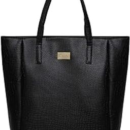 Women's Leather Tote Bag with Crocodile Texture & Zipper | Spacious, Durable & Versatile Bag for Ladies on College, Office, Travel & Shopping | Ladies Purse for Everyday Essentials-image-26