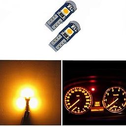 CLOUDSALE T5 LED Bulb Yellow 74 73 17 2721 Canbus Error Free 3-SMD 3030 LED Gauge Cluster Dashboard Indicator Light Bulbs,Plug and Play-image-113