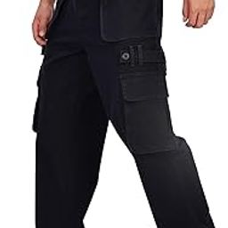 eszett Men's Cotton Lycra Classic Navy Twill Cargo Pants-picture-29