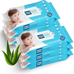 Mee Mee Soft Gentle Baby Wet Wipes (24 Wipes) Pack of 6 | Infused with Aloe Vera and Vitamin E | Paraben & Sulfate Free | Cleansing Wipes | Wipes Combo for Babies-image-13