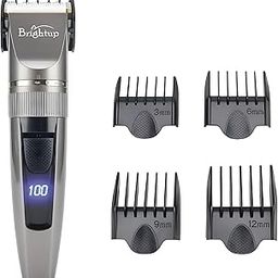 Brightup Battery Powered Skin Protect Beard Trimmer for Men, Cordless Rechargeable with USB Charging, Professional Hair Clipper 90 Min Working Time, Charging Indicator (Black, 3047)-image-78