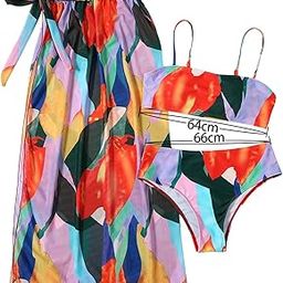 ™ Women Bikini Sets with Cover up Skirt Swimwear Swim Pool Beachwear Swim Suit S | Swimwear | Womens Clothing-image-58