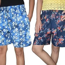 ukal Combo Pack of 2 Printed Comfortable Shorts for Sports, Yoga, Daily Use Gym, Night Wear, Casual Wear for Women & Girls-picture-3