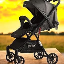 Hababy Plus with NavBaby GPS - European Certified Baby Pram/Stroller (Dark Grey) 0-3 Years - Foldable, Lightweight Pram with 360 Wheels, Suspensions - Ideal Compact Travel Trolley for Boys & Girls-picture-21