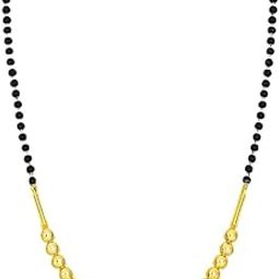 Traditional Black and Gold Beaded Mangalsutra Necklace, Fashion Jewellery for Women-image-80