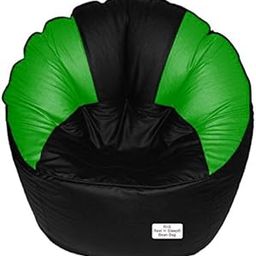 RnS Rest 'n' Sleep - Bean Bag Cover Only Mudda Chair, Faux Leather | Ready to Use (XXXL, Parrot Green/Black)-image-86