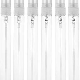 DIC Mini Pen Spray Bottle Transparent Empty Plastic Pocket Refillable for Bottle Sanitizer, Toner, Perfume, Lotion, Moisture, Oil, Costemic, Travel use, 10 ML (Pack of 6)-4