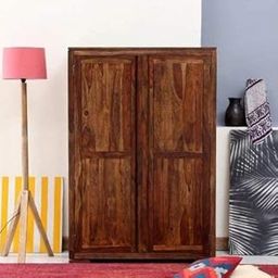 PIPERCRAFTS Sheesham Wood Wadrobe - Already Assembled - Door Wardrobe Furniture for Clothes, Cupboard Wooden Almirah for Bedroom, Multi Utility Wardrobe - Provincial Teak Finish-26