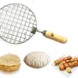 Premium Wire Roaster with Wooden Handle – Round Papad Jali, Paneer Grill, Roti Maker, Barbeque Toast Grill for Chapati & Tandoor Cooking-image-89