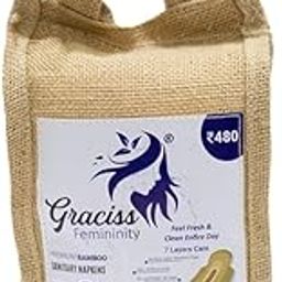 Graciss 30 Pcs Bamboo XL(280MM) size Ultra-thin Sanitary Pads for Women| sanitary napkins| Rash & Odour free| With premium cotton top and Bamboo strip With disposable wrap-image-25