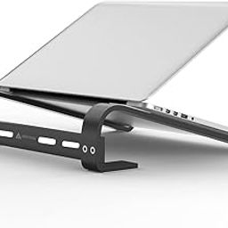 AMEXTRON ALS A1 Laptop Stand | Adjustable Aluminum Ergonomic Tabletop Laptop Riser Compatible for MacBook, HP, & All Other Portable Design | Heat Dissipation | Stand for 15.6 inch Laptops-1