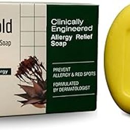 KENGOLD Ayurvedic Allergy Relief Soap (Pack Of 2) Contains Red Aloevera offers hydration, antioxidant protection and a calming properties., For All Type Skin| URTICARIA | ECZEMA | P_soriasis | RED SPOT | NATURAL | 75 Gm.-17