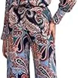 Paisley Printed Kurta-Set for Women – Viscose Rayon Printed Kurta & Straight Pant | Festive Ethnic Indian Traditional Outfit for Functions & Puja | Lightweight Two Piece Dress for Beach & Holiday Look-11