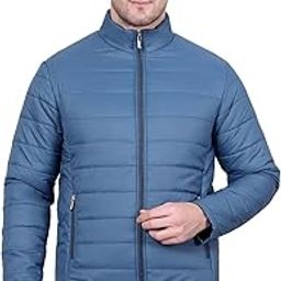 Men's Nylon Regular Solid Stylish Designed for Comfort and Warmth Puffer Jacket-image-13