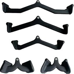 ALANBIU Mag Handle Set of 5, LAT Pull Down Bars for Cable Machine, Thickened Ergonomic Back Tricep Training Handles | LAT Pull Down Bar for Press Down Exercises, Cable Attachments for Gym and Home-0