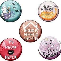 AVI 58mm Regular Size Cat Fridge Magnet (Multicolour) -Set of 5-23