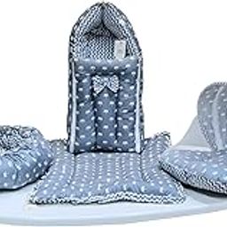 Infantbond Cotton Baby Bedding for New Born Baby Bed | Baby Nest | Carry Bed | New Born Carry Bag(0-6 Months) (Crown Grey (P)-image-27