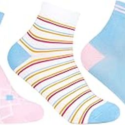 Women's Whisper Soft & Comfort Anklet Socks || Ankle Leangth socks for women's || Fancy Socks for womens - Pack of 3-39