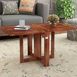 KALAKSHI DECOR Sheesham Wood Folding Coffee Table for Living Room Wooden Fold-Able Center Table for Bedroom Home Night Stand Wooden Furniture (37X18X21 in; Honey Finish)-image-26
