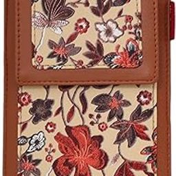 Fancy Artificial Leather Case Cover Mobile Pouch with Waist Clip for Women Girls Saree (Color: Brown Size: 6 Inches and Below)-image-89