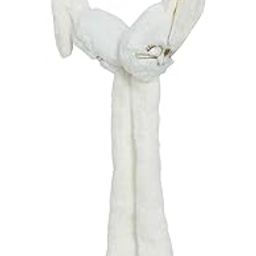 Plush Bunny Ear Muffs, Soft Furry Winter Earmuffs, Cream White-image-89