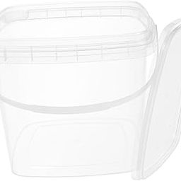 QUMIIRITY Portable Plastic Bucket with Lid and Handle Multipurpose Water Storage Container for Home Outdoor Use and Food Storage Transparent Capacity Bucket-image-58