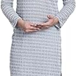 sojanya Men's Pure Cotton Blue Kurta with White Embroidery and White Pyjama Set-picture-8