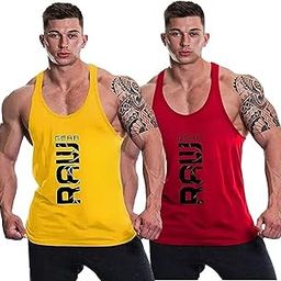 Men's Summer Inner Vest Stringer Printed Round Neck Sleeveless Polyester Tshirt for Gym Combo-picture-52