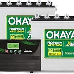 Okaya Inverter with Two Battery Combo for Home,Office & Shops|ATSW 3050 24V Pure Sine Wave Inverter 2500VA with OPTT29066 260Ah Inverter Battery |Warranty: 36 Months(Inverter) & 66 Month(Battery)-picture-12