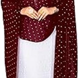 Women's Chiffon Gold Printed Dupatta With Hangings | Casual Ethnic Chunni - Dupattas for Girls | Free Size-image-2