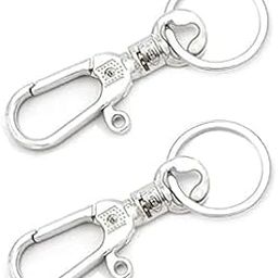 Metal Snap Hook Trigger Clips with Key Ring, 2 Pack, Silver-image-76