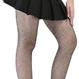 Women/girls Fishnet Stretchable Rhinestone Diamond Stockings-image-9