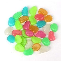Celestick Colorful Glowing Garden Pebbles, Glow in The Dark Decorative Stones for Walkways & Decor, Solar Power Luminous Stones Glowing Rocks for Plants Pot, Fish Tank-image-53